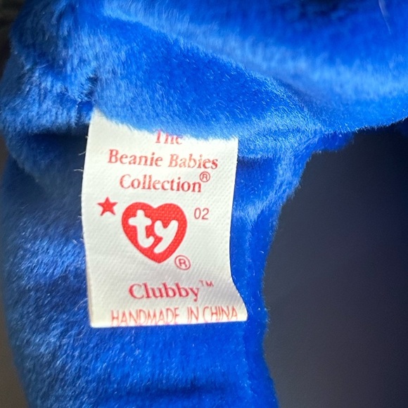 NWT Original TY Beanie Baby 1998 Clubby The Bear - Picture 7 of 7